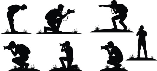 Photography silhouettes, outdoor photographer, tripod setup, camera posture, nature exploration, creative hobby, human gesture, lifestyle art, backpack travel,