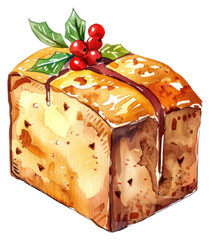 Naklejka na ściany i meble PNG An isolated Christmas Corn Bread illustration christmas dessert. Naklejka na ściany i meble PNG An isolated Christmas Corn Bread illustration christmas dessert.