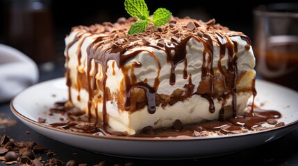 Chocolate Cake Delight on a Plate