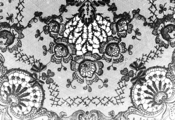 Transparent overlay background of a lace lacy fabric weaved texture