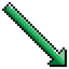 Fototapeta premium Pixel art icon Diagonal downward arrow (5).png