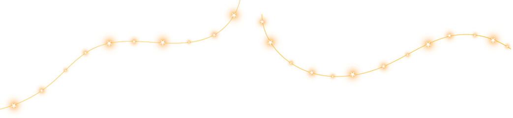Glowing star string lights