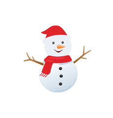 snowman isolated on white background