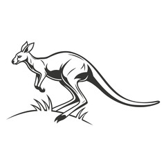 Obraz premium Kangaroo Jumping Animal Wildlife Graphic Design Illustration
