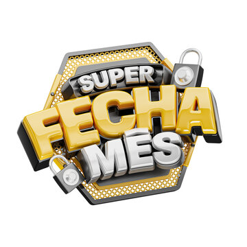 Fecha M&ecirc;s Selo 3D