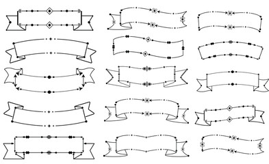 Ribbon banner set vector illustration 