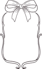 Vintage Bow Ribbon Frame