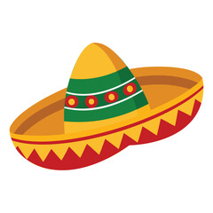 Mexican Sombrero Hat Culture Graphic Design Illustration