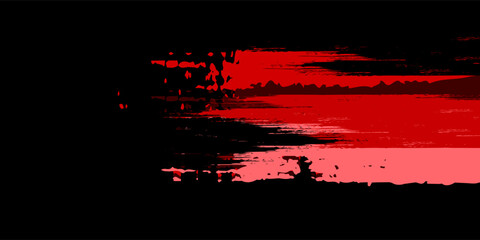 Vibrant red paint stroke texture artistic brushstroke design element graphic resource