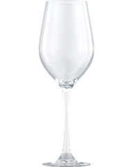 Empty wine glass , transparent background