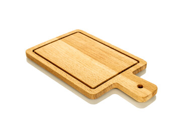 Wooden board made of pine for the kitchen, close-up.
