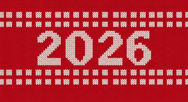 2026 Knitted Pattern New Year Design