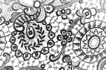 Transparent overlay background of a lace lacy fabric weaved texture