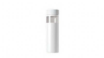 Tall clear medicine bottle minimalist vertical layout