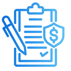 Obraz premium insurance Gradient icon