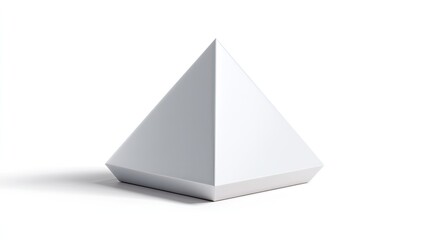 Fototapeta premium Abstract Representation of a White Pyramid on a Clean Background for Artistic and Design Uses