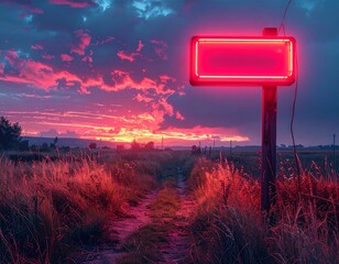 荒野とネオンサイン