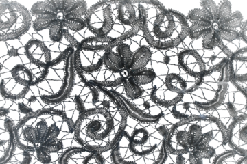 Transparent overlay background of a lace lacy fabric weaved texture