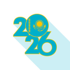 2026 Long Shadow Banner with Kazakhstan Flag Inside.