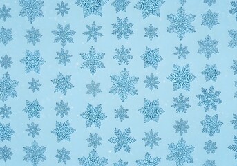 Seamless Blue Snowflake Pattern Background