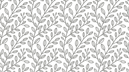 Seamless botanical pattern floral background leaf wallpaper art