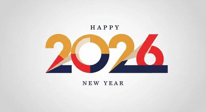 Happy New Year 2026 Vector Design