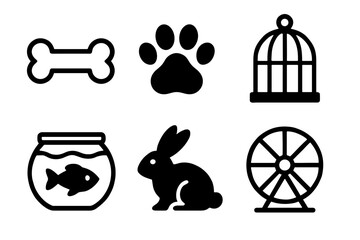 Vector Illustration of Pet Icons