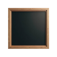 Empty wooden framed chalkboard isolated on transparent background