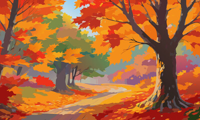 背景【秋を感じる風景】1