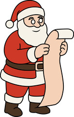 Santa Claus Reading Christmas List