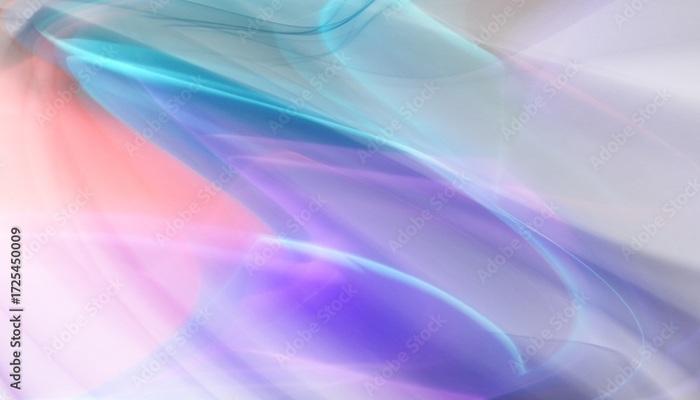 Wall mural abstract swirls of color aurora light stream flowing across a dark space transparent background.