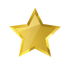 3d golden star