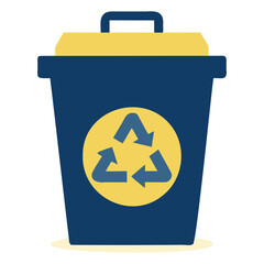 Modern Trash Bin Illustration