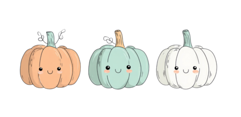 Pastel Pumpkin Parade: Whimsical Autumn Trio!