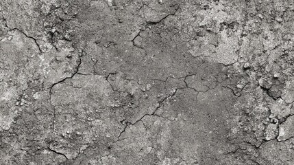 Obraz premium Industrial dark gray cement texture with coarse particles and cracks, seamless weathered pattern for loft design and factory floors, renovation material
