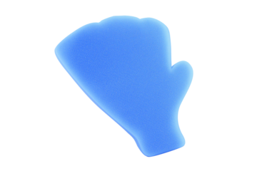 3D foam finger fan accessory, isolated on white background	