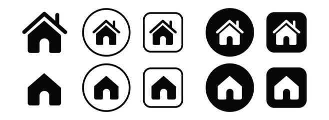 Vector art of set of home icons. web home icon set. house symbol 