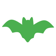 Flying Green Bat Silhouette Icon
