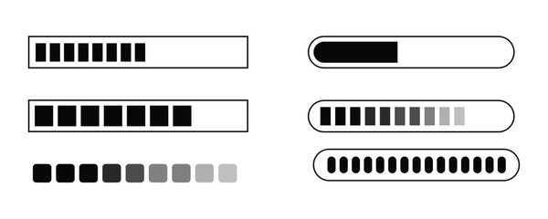 Vector art of loading bar progress indicator
