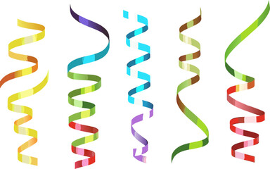 party streamers isolated on white