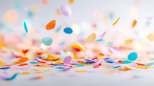 Fototapeta Kolorowe kropki akwarelowe na białym tle, abstrakcyjna kompozycja  