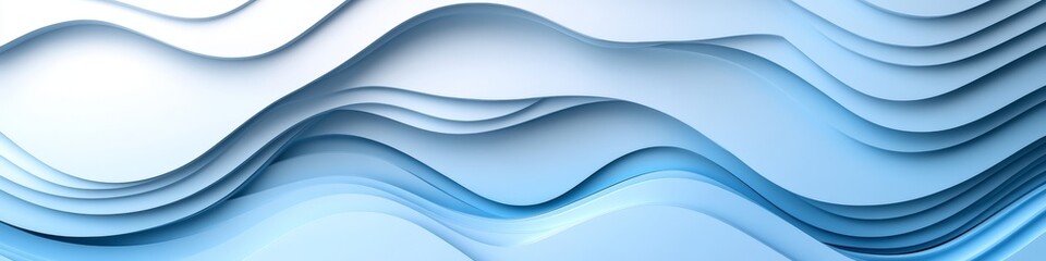 Pale Blue Wave Texture in 3D Style, Modern Abstract Pattern for Creative Backdrops and Designs