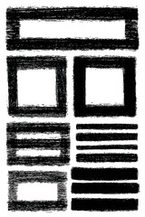 Abstract Geometric Pattern with Dark Squares on Transparent Background
