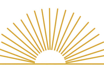 Golden Sunrise Sunburst Design