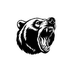 Roaring Bear Silhouette