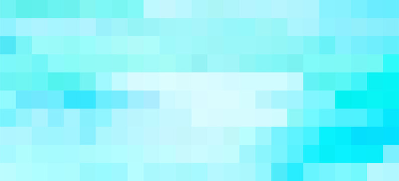 A striking teal and blue abstract background featuring a pixelated mosaic style, ideal for a modern, tech-focused design with a vibrant and dynamic feel.