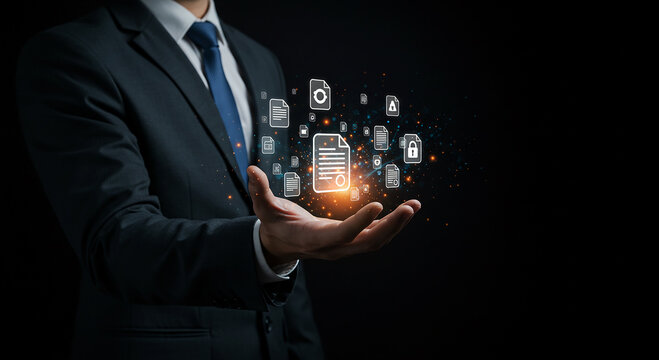 Empowering Data Hand Holding Digital Documents Cloud Cyber Security File Management and Information Flow for Secure