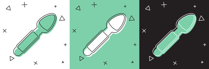 Set Silver spoon icon isolated on white and green, black background. Cooking utensil. Cutlery sign. Vector