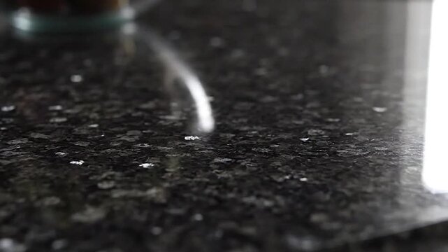 Granite countertop detailed close-up
