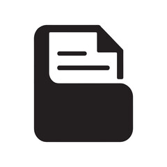 Fototapeta premium Document Holder Modern Solid File Icon